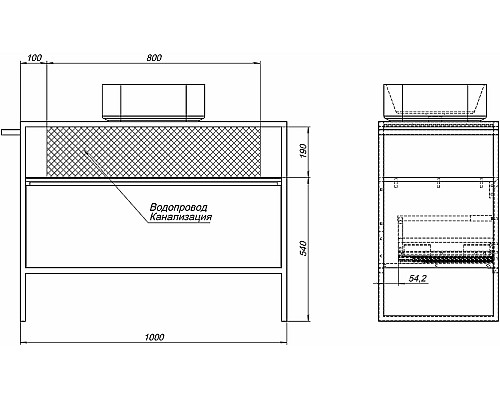 Тумба под раковину Allen Brau Priority 100 1.31003.AM Антрацит матовый