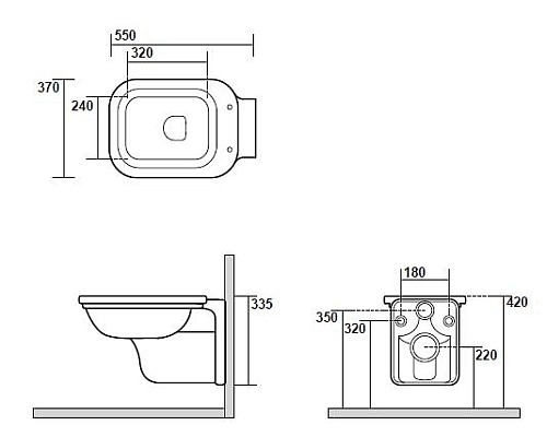 Унитаз подвесной Kerasan Waldorf 411501