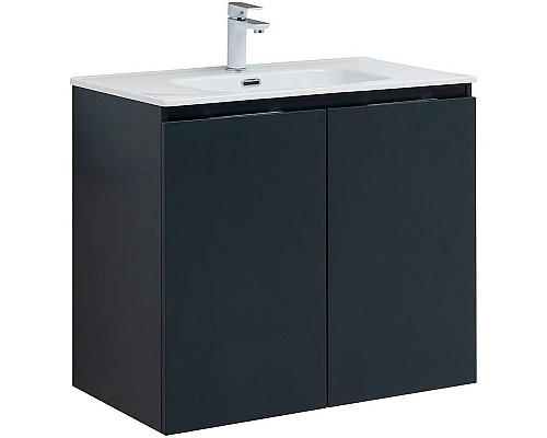 Тумба под раковину Aquanet Алвита New 80 277527 подвесная Антрацит