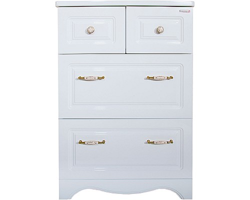 Комод Бриклаер Анна 65 4627125411403 Белый глянцевый