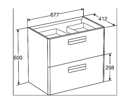 Тумба под раковину Roca The Gap 70 ZRU9302733 подвесная Белая матовая