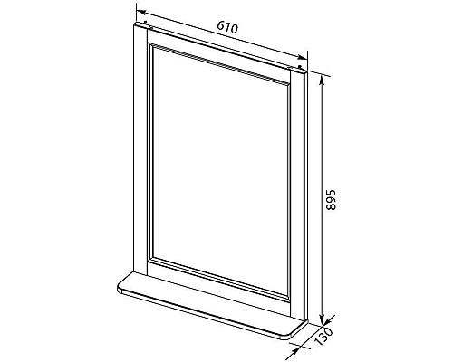 Зеркало Aquanet Бостон М 60 белый