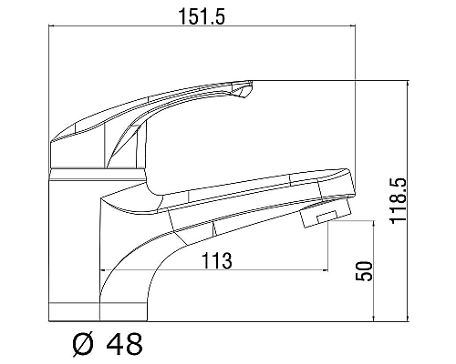 Смеситель для раковины Orange OneLife P01-021cr Хром