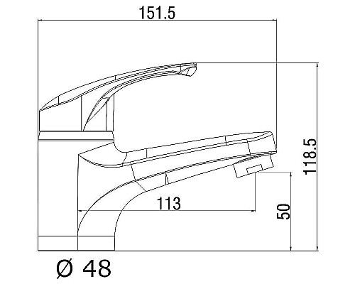 Смеситель для раковины Orange OneLife P01-021cr Хром