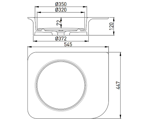 Раковина Salini Ninfea 54.5 110521M Белая матовая