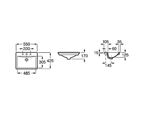 Раковина Roca Diverta 55 32711600Y Белая