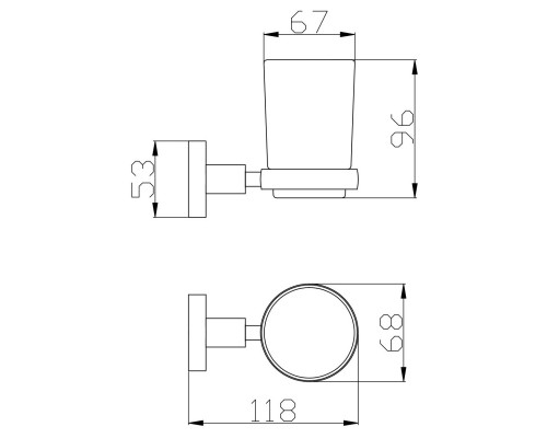 Стакан для зубных щеток Rav Slezak Colorado COA0201Z Золото