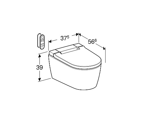 Подвесной унитаз-биде Geberit AquaClean Sela 146.224.21.1