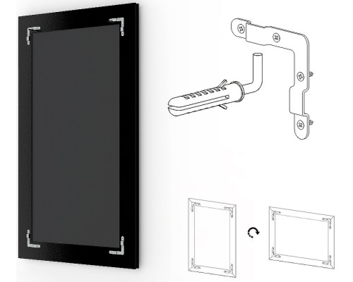 Зеркало Evoform Exclusive 101х71 BY 1193 с фацетом в багетной раме - Сосна 62 мм