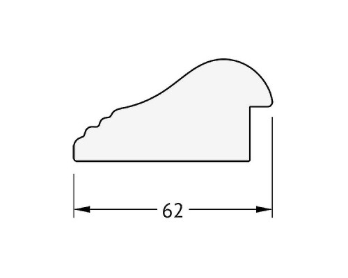 Зеркало Evoform Exclusive 101х71 BY 1193 с фацетом в багетной раме - Сосна 62 мм