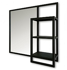 Зеркало Silver Mirrors Bruklin Light 80 ФР-1760 Черное матовое