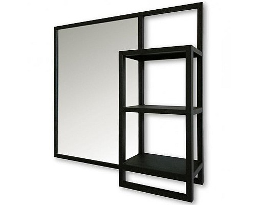 Зеркало Silver Mirrors Bruklin Light 80 ФР-1760 Черное матовое
