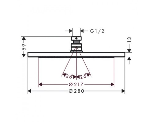 Верхний душ Hansgrohe Croma золото 26220990