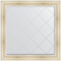Зеркало Evoform Exclusive-G 109х109 BY 4461 с гравировкой в багетной раме - Травленое серебро 99 мм