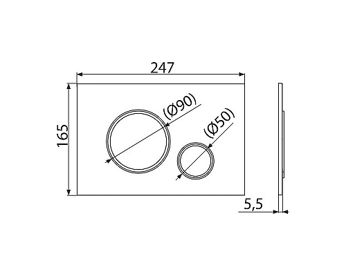 Кнопка смыва AlcaPlast THIN M772 хром матовый, хром глянцевый