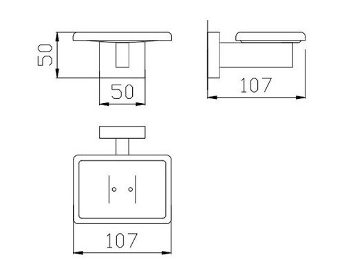 Мыльница Nofer Classic 09044.B Глянцевая нержавеющая сталь