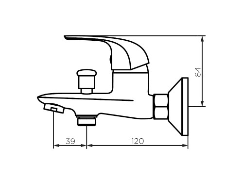 Смеситель для ванны Dorff Stark D1101000 Хром