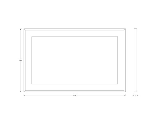 Зеркало Evoform Ledside 75х120 Сталь