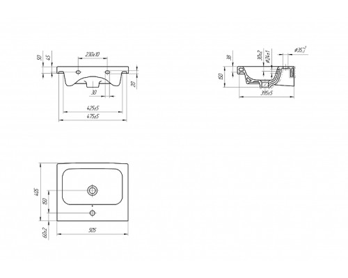 Раковина Cersanit Colour 50 S-UM-COL50/1-w Белая