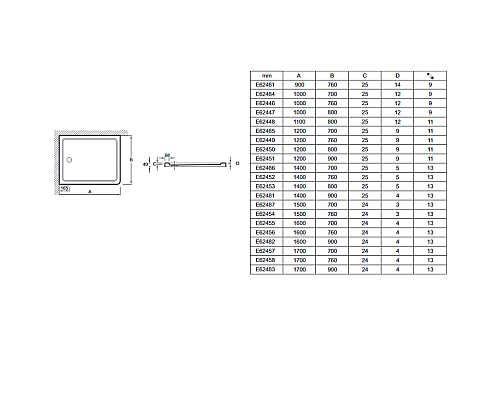 Душевой поддон Jacob Delafon E62453-00