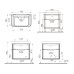 Тумба с раковиной Vitra Sento 78 60824 подвесная Белая
