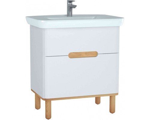 Тумба с раковиной Vitra Sento 78 60824 подвесная Белая