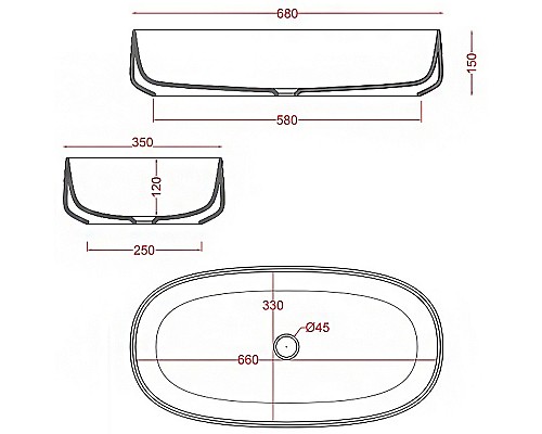 Раковина-чаша Artceram Cognac 68 COL005 05 00 Белая матовая
