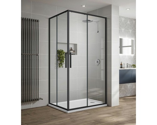 Душевой уголок Vincea Slim-U 100x80 Черный матовый