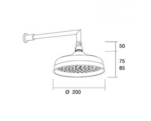 Верхний душ Margaroli Luxury L206GO Золото