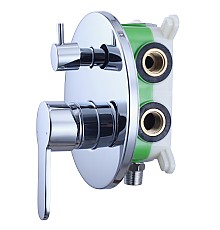 Смеситель встраиваемый подключение на 3 выхода в монтажном боксе Swedbe Platta 5521