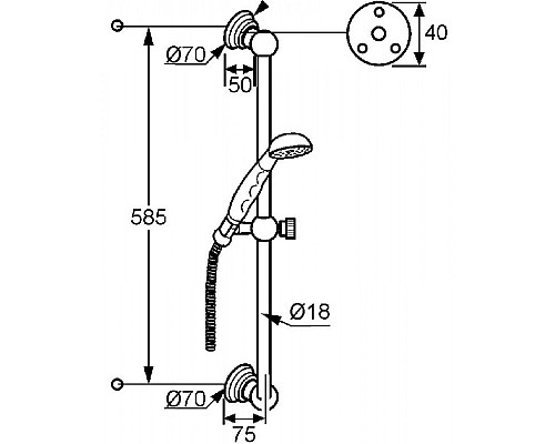Душевой гарнитур Kludi Adlon 2710305 Хром