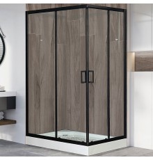 Душевой уголок Royal Bath HP 120х80 профиль Черный стекло прозрачное