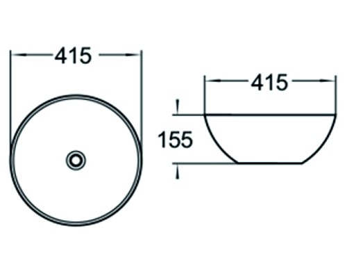 Раковина керамическая накладная SantiLine SL-1039