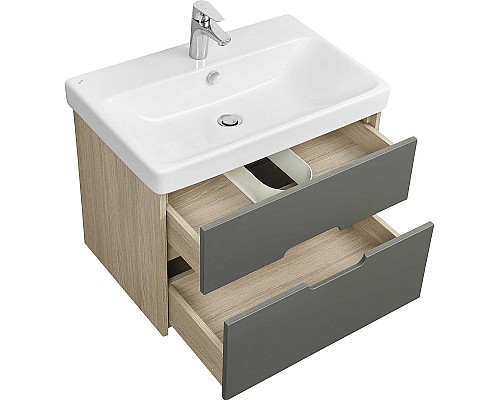 Тумба под раковину Aquaton Оливия 70 1A254301OLUG0 подвесная Грей Дуб ойстер