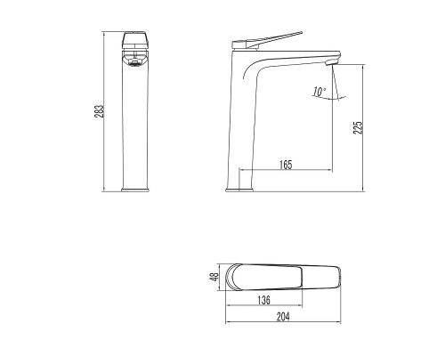 Смеситель для раковины Lemark Bronx LM3709GM Графит
