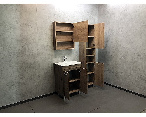 Шкаф пенал Comforty Марио 40 00-00004160 Дуб темный