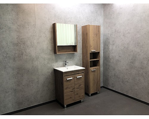 Шкаф пенал Comforty Марио 40 00-00004160 Дуб темный