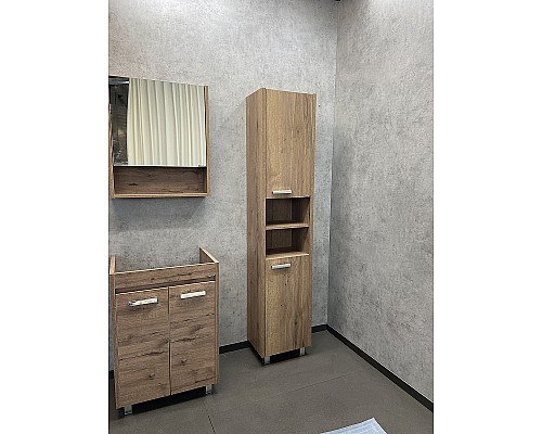 Шкаф пенал Comforty Марио 40 00-00004160 Дуб темный