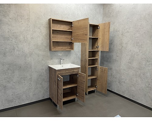 Шкаф пенал Comforty Марио 40 00-00004160 Дуб темный