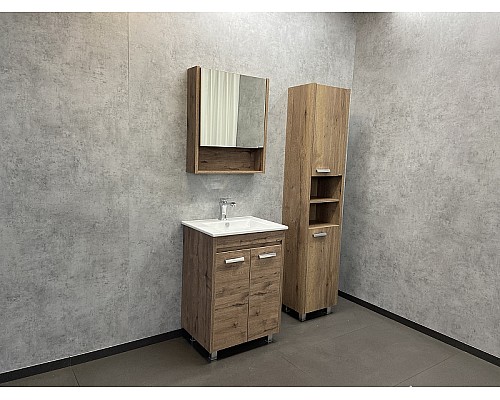 Шкаф пенал Comforty Марио 40 00-00004160 Дуб темный