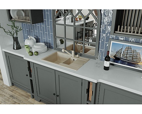 Кухонная мойка Florentina Липси-780К 20.250.D0780.107 Песочная