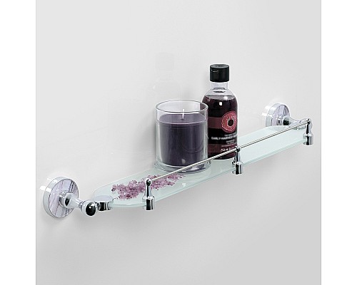 Стеклянная полка WasserKRAFT Aland K-8544 Хром