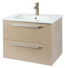 Тумба под раковину Bellezza Луиджи 60 4639209000458 2 ящика подвесная Капучино
