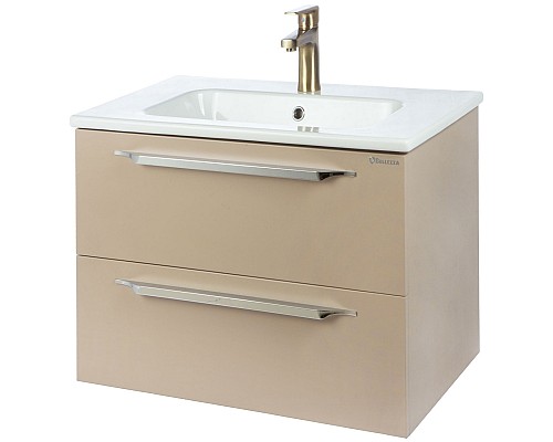 Тумба под раковину Bellezza Луиджи 60 4639209000458 2 ящика подвесная Капучино