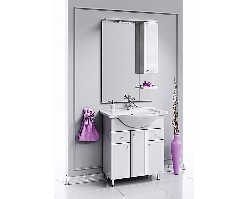 Барселона панель с зеркалом, шкафчиком и подсветкой Ba.02.07 AQWELLA