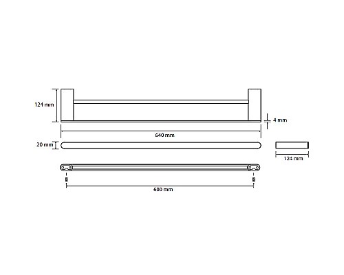 Полотенцедержатель Bemeta Organic 157104051 двойной Хром