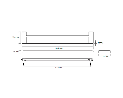 Полотенцедержатель Bemeta Organic 157104051 двойной Хром