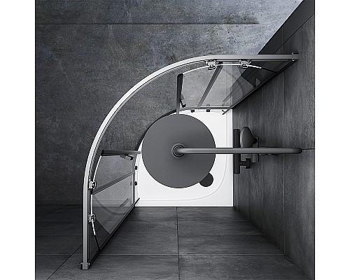 Душевой уголок AM.PM Gem 80х80 W90G-401-080BT профиль Черный матовый стекло прозрачное