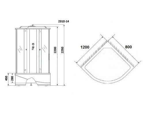 Душевая кабина Niagara Classic NG-2310-14L 120x80