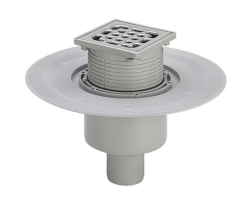 Душевой трап Viega Trap 4926 556914 с решеткой Нержавеющая сталь